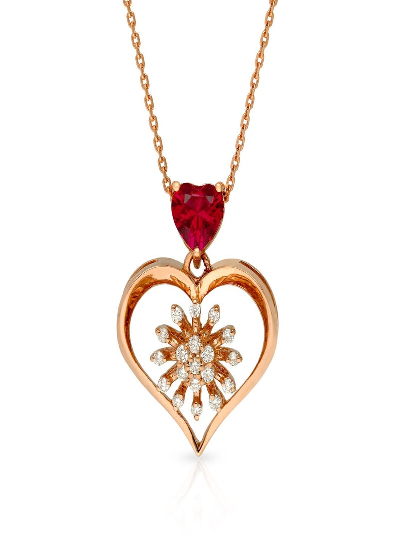 Malabar Gold and Diamonds 18 Karat 750 Purity Mine Diamond Pendant MPRGHTH023PN1 - Image 1